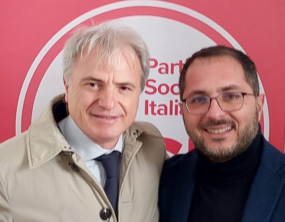 1 Enzo Cerciello con Sgretario Nazionale PSI Enzo Maraio Somma Vesuviana 5.2.2023